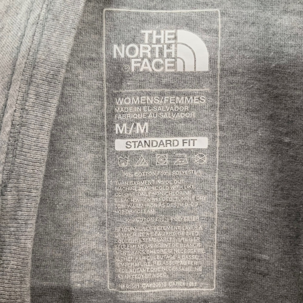 The North Face Gray Graphic T-Shirt Medium Pullover Crew Neck Short Sleeve Logo - Picture 3 of 4